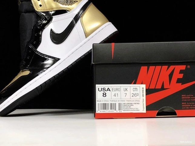 Reps TBkick 861428-007 Jordan Glod Retro Air Toe High 1 0708